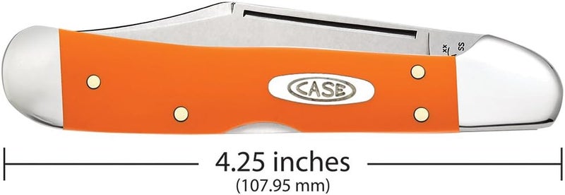 Case XX WR Pocket Knife, ORANGE SYNTHETIC COPPERLOCK ItemNumber 80508 - (41549L SS) Length Closed: 4 1/4 Inches - Image 2